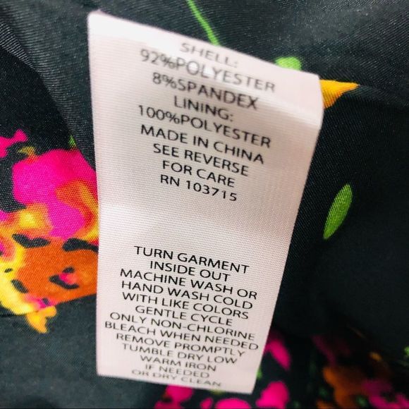 Nanette Lepore Floral Trim/Interior Gypsy Rose Very Black Blazer Jacket 0 - Picture 12 of 12